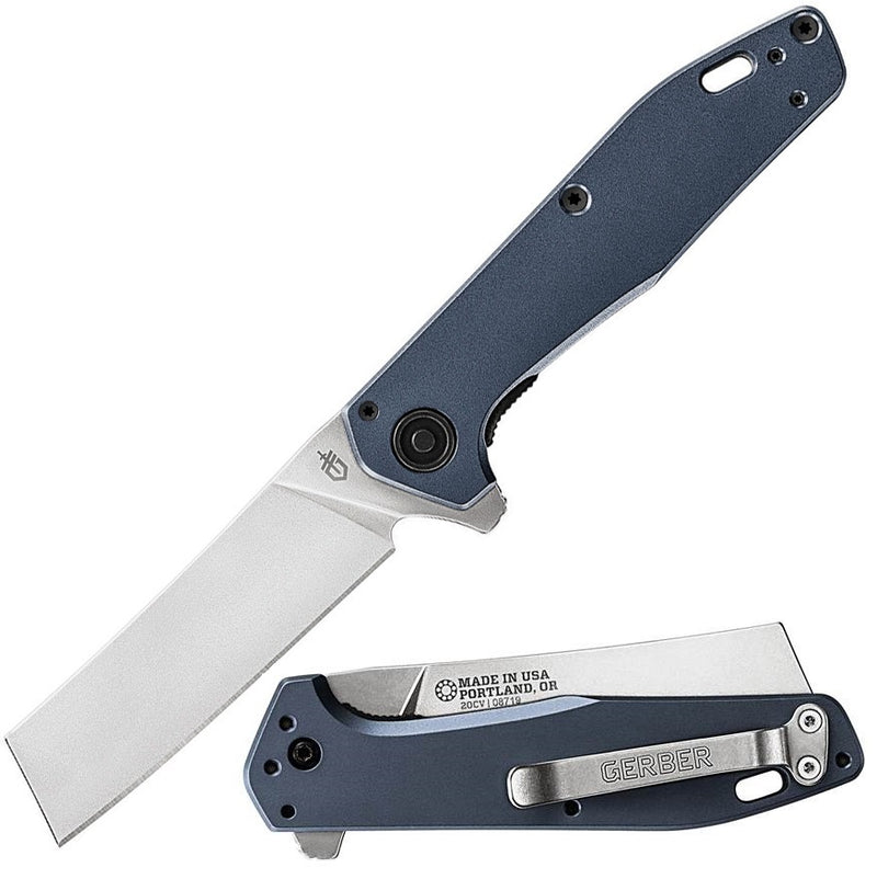 Gerber Fastball Linerlock Folding Knife 3" CPM-20CV Steel Blade Blue Aluminum Handle 1837 -Gerber - Survivor Hand Precision Knives & Outdoor Gear Store