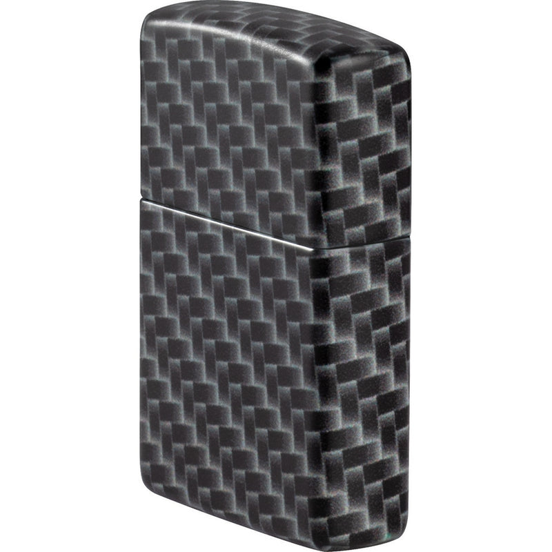 Zippo Carbon Fiber Design Lighter 540 Color Process All Metal Dimensions: 1.44" x 2.25" 17498 -Zippo - Survivor Hand Precision Knives & Outdoor Gear Store