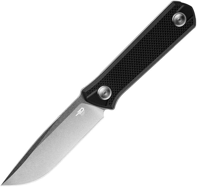 Bestech Knives Hedron Fixed Knife 3.75" D2 Tool Steel Blade Black G10 Handle F02A -Bestech Knives - Survivor Hand Precision Knives & Outdoor Gear Store