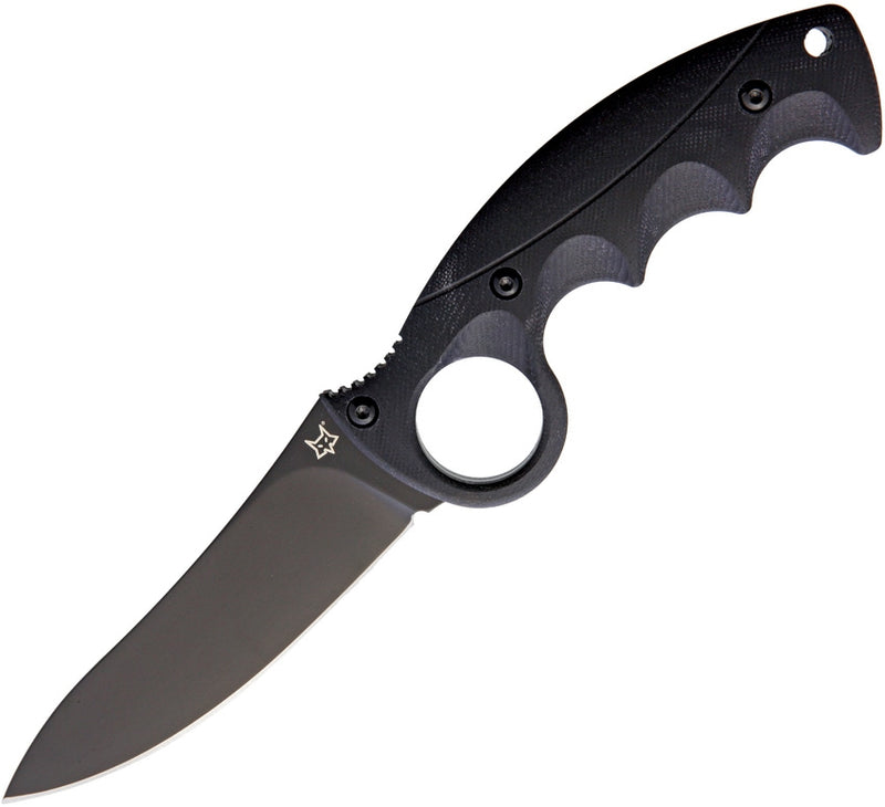 Fox Russ Kommer Fixed Knife 4.25" Stainless Steel Full Tang Blade Black G10 Handle 621B -Fox - Survivor Hand Precision Knives & Outdoor Gear Store