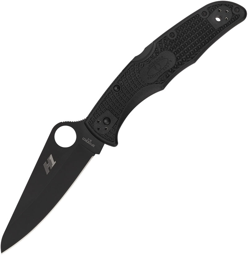 Spyderco Pacific Salt 2 Lockback Folding Knife 3.75" H1 Steel Blade Black Bi-Directional Texture FRN Handle 91PBBK2 -Spyderco - Survivor Hand Precision Knives & Outdoor Gear Store