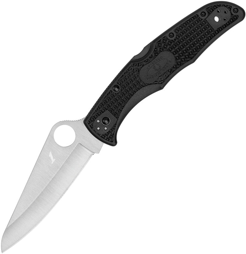 Spyderco Pacific Salt 2 Lockback Folding Knife 3.88" H1 Steel Blade Black Bi-Directional Texture FRN Handle 91PBK2 -Spyderco - Survivor Hand Precision Knives & Outdoor Gear Store