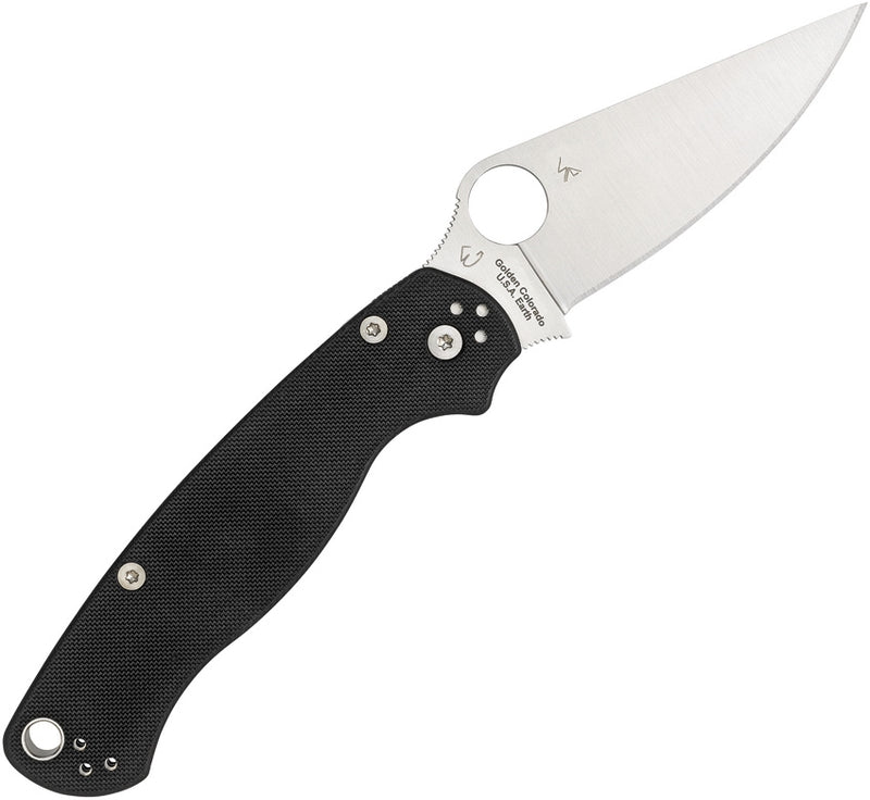 Spyderco Para Military Folding Knife 3.5" CPM S30V Stainless Blade Black G10 Handle 81GPLE2 -Spyderco - Survivor Hand Precision Knives & Outdoor Gear Store