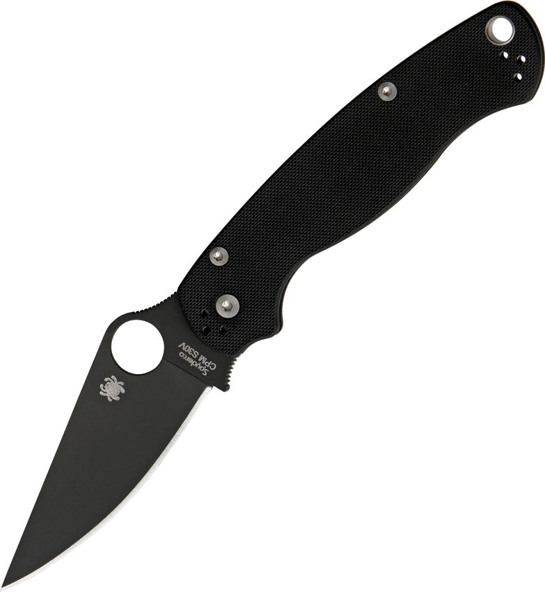 Spyderco Para Military2 Folding Knife 3.42" Black CPMS30V Steel Blade G10 Handle 81GPBK2 -Spyderco - Survivor Hand Precision Knives & Outdoor Gear Store