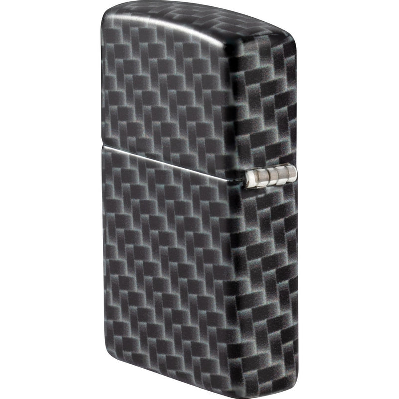 Zippo Carbon Fiber Design Lighter 540 Color Process All Metal Dimensions: 1.44" x 2.25" 17498 -Zippo - Survivor Hand Precision Knives & Outdoor Gear Store