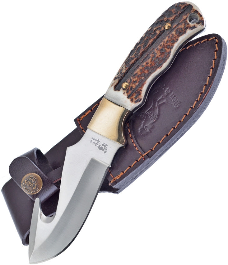 Hen & Rooster Fixed Knife 4.25" Stainless Steel Full Tang Blade Deer Stag Handle 0070 -Hen & Rooster - Survivor Hand Precision Knives & Outdoor Gear Store