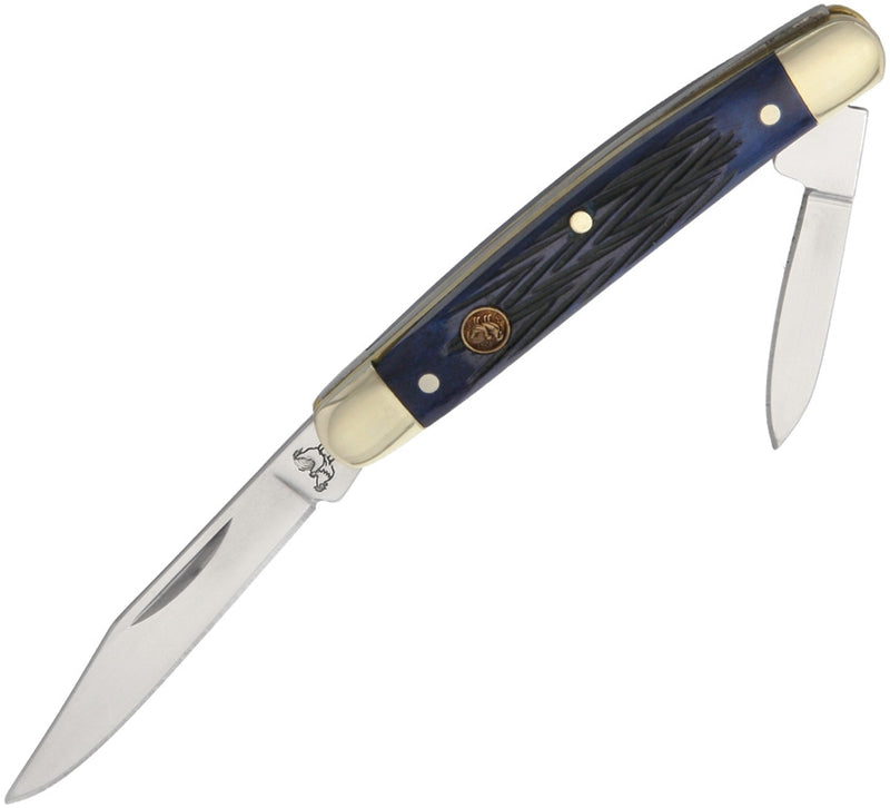 Hen & Rooster Pocket Knife Stainless Steel Clip/Pen Blades Blue Pick Bone Handle 302BLPB -Hen & Rooster - Survivor Hand Precision Knives & Outdoor Gear Store