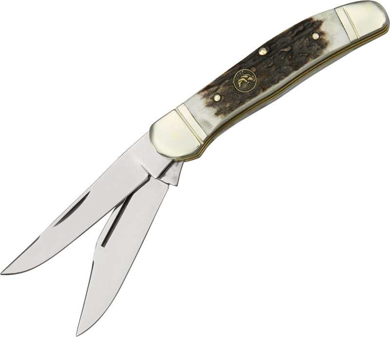 Hen & Rooster Copperhead Pocket Knife Stainless Steel Blades Deer Stag Handle 232DS -Hen & Rooster - Survivor Hand Precision Knives & Outdoor Gear Store