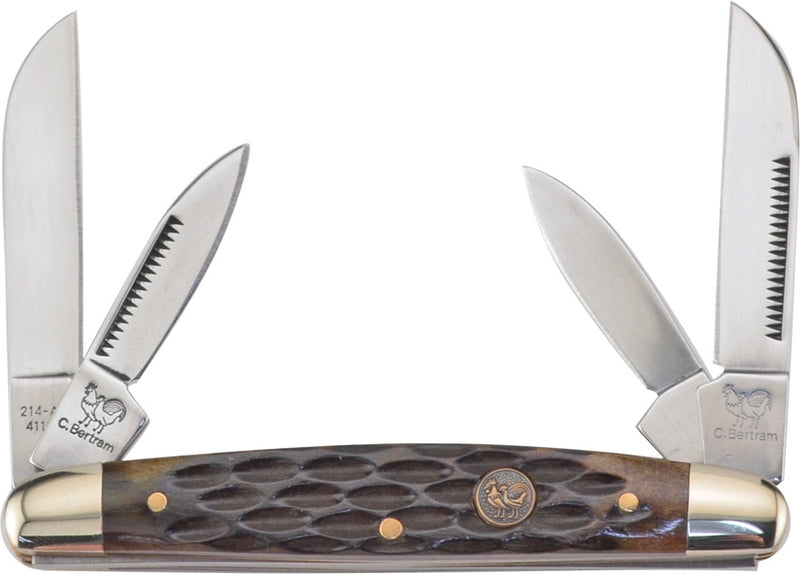 Hen & Rooster Congress Pocket Knife Stainless Steel Blades Pick Bone Handle 214BRPB -Hen & Rooster - Survivor Hand Precision Knives & Outdoor Gear Store