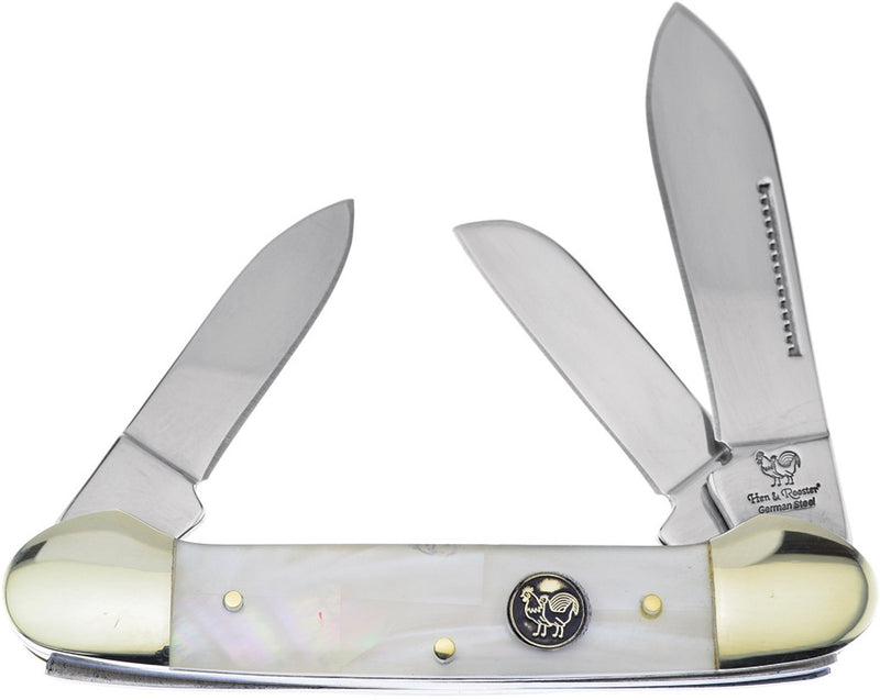 Hen & Rooster Gunboat Canoe Pocket Knife Stainless Steel Blades Mother Of Pearl Handle 353LMOP -Hen & Rooster - Survivor Hand Precision Knives & Outdoor Gear Store