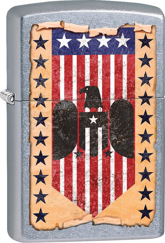 Zippo Lighter Patriotic Design Dimensions: 1.44" x 2.25" Street Chrome Construction Made In USA 15329 -Zippo - Survivor Hand Precision Knives & Outdoor Gear Store