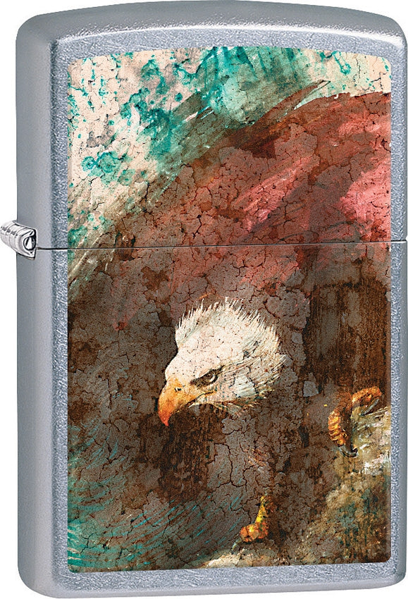 Zippo Lighter Eagle Design Dimensions: 1.44" x 2.25" Street Brass Construction Made In USA 15324 -Zippo - Survivor Hand Precision Knives & Outdoor Gear Store