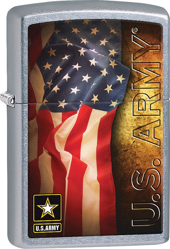 Zippo Lighter US Army Dimensions: 1.44" x 2.25" Street Chrome Construction Made In USA 15297 -Zippo - Survivor Hand Precision Knives & Outdoor Gear Store