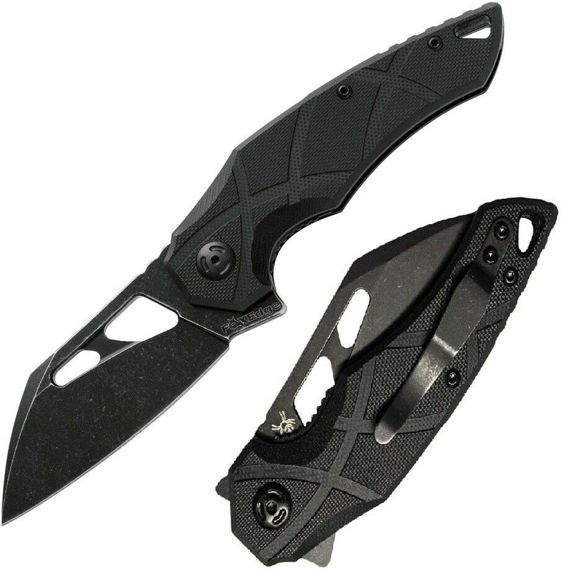 Fox Edge Atrax Linerlock Folding Knife 3" 8Cr13MoV Steel Blade Black G10 Handle 010 -Fox Edge - Survivor Hand Precision Knives & Outdoor Gear Store