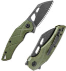 Fox Edge Atrax Liner Folding Knife 2.88" 8Cr13MoV Steel Blade Green G10 Handle 012 -Fox Edge - Survivor Hand Precision Knives & Outdoor Gear Store