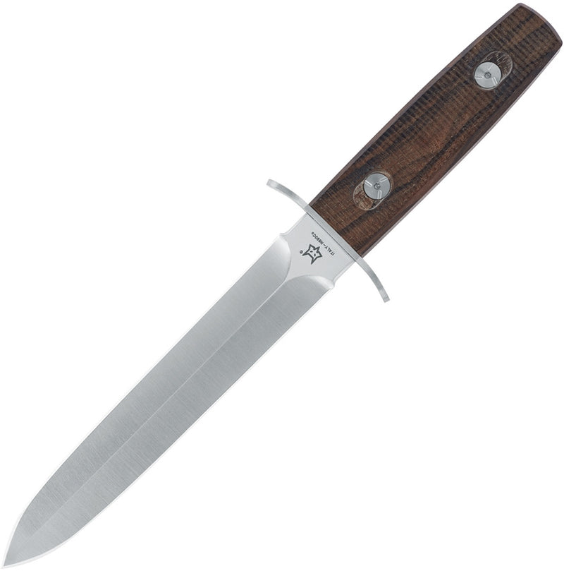 Fox Arditi Dagger Ziracote Fixed Knife 6.88" N690 Steel Blade Brown Wood Handle 595W -Fox - Survivor Hand Precision Knives & Outdoor Gear Store