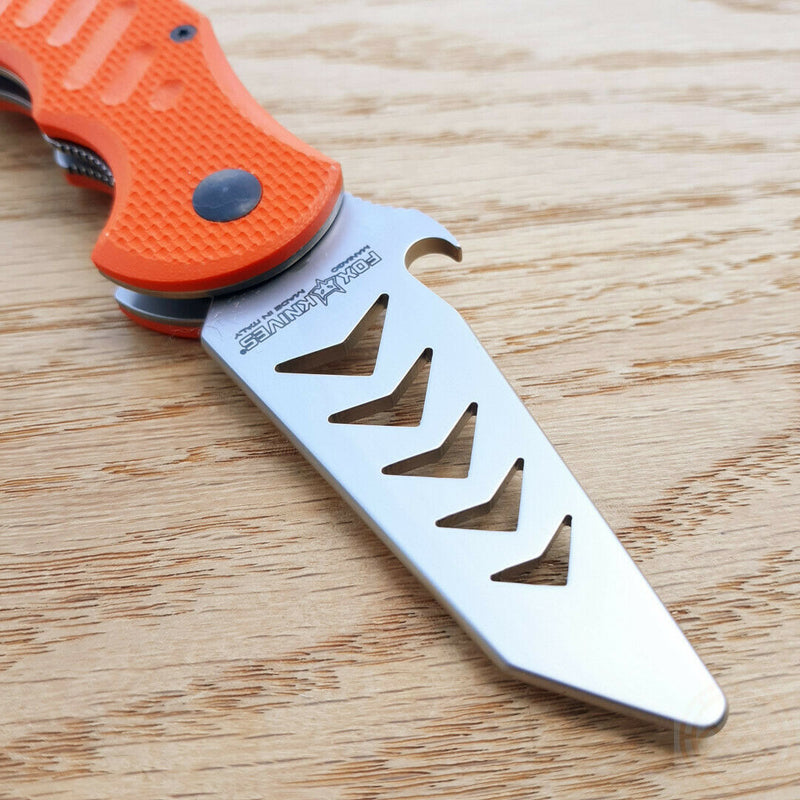 Fox Dart Trainer Folding Knife 2.5" UNSHARPENED 420C Steel Blade Orange G10 Handle 597TK -Fox - Survivor Hand Precision Knives & Outdoor Gear Store