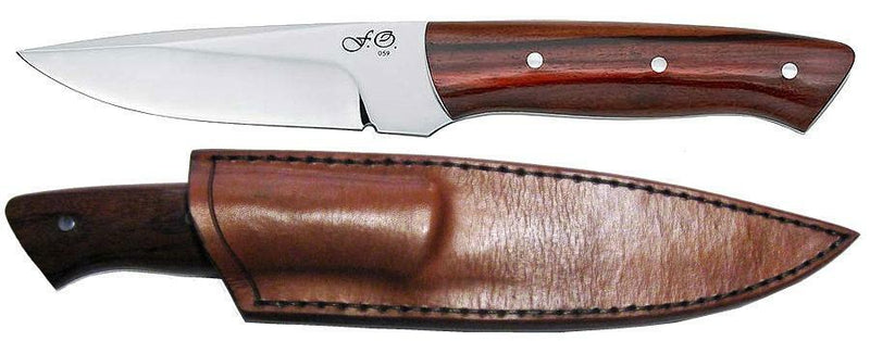 Fox Puukox Fixed Knife 4.25" Stainless Steel Full Tang Blade Brown Wood Handle CT2606 -Fox - Survivor Hand Precision Knives & Outdoor Gear Store