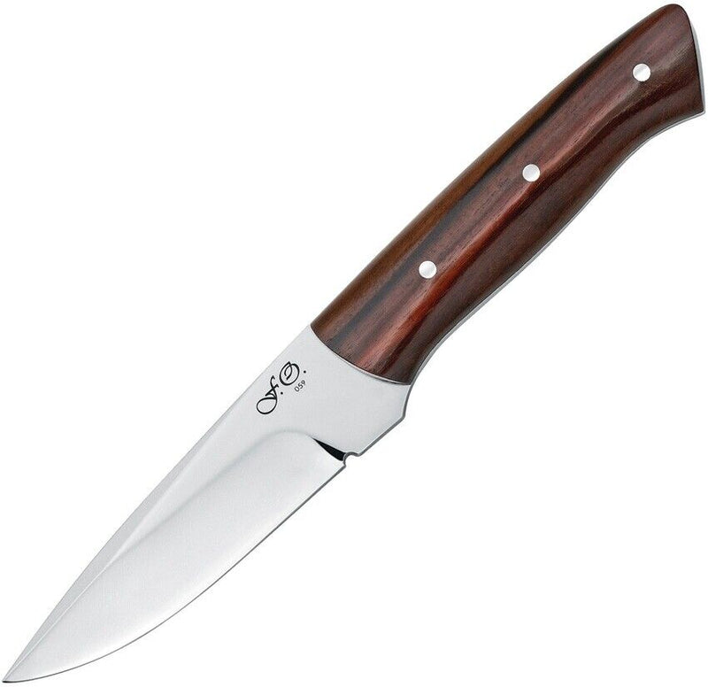 Fox Puukox Fixed Knife 4.25" Stainless Steel Full Tang Blade Brown Wood Handle CT2606 -Fox - Survivor Hand Precision Knives & Outdoor Gear Store