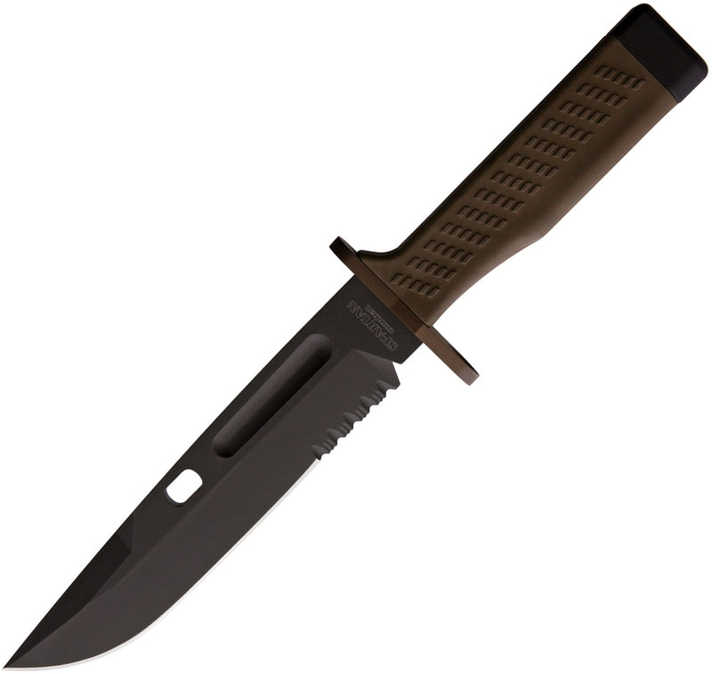 Fox Spartan Combat Fixed Knife 7.25" Bohler N690 Steel Blade OD Green Forprene Handle CC03 -Fox - Survivor Hand Precision Knives & Outdoor Gear Store