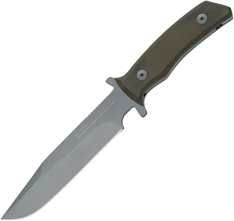 Fox E.T.K. Exagon Fixed Knife 6.75" 440C Steel Blade Green Canvas Micarta Handle 1663TK -Fox - Survivor Hand Precision Knives & Outdoor Gear Store