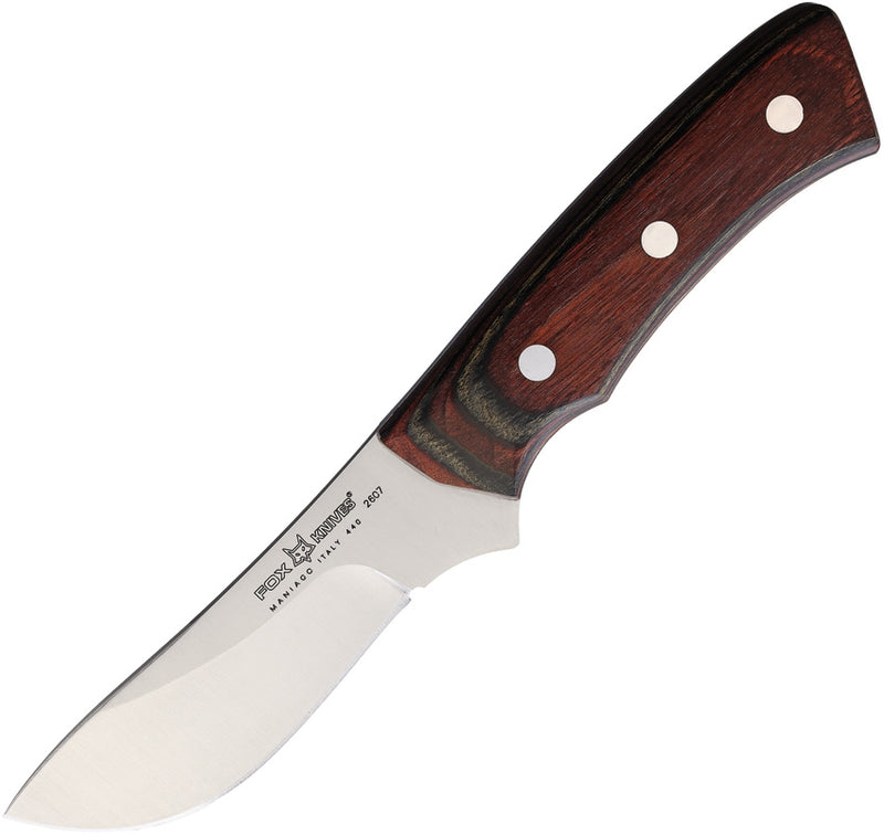Fox Campeggio Fixed Knife 4.13" 440C Steel Full Tang Blade Brown Pakkawood Handle 2607 -Fox - Survivor Hand Precision Knives & Outdoor Gear Store
