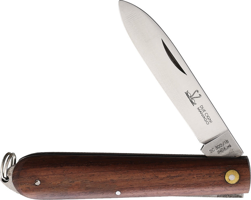 Fox Gardening Folding Knife 3" Stainless Steel Blade Brown Wood Handle 30018B -Fox - Survivor Hand Precision Knives & Outdoor Gear Store