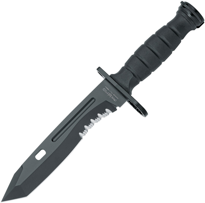 Fox Oplita Combat Fixed Knife 7.25" N690 Steel Tanto Blade Black Rubber Handle 3002 -Fox - Survivor Hand Precision Knives & Outdoor Gear Store