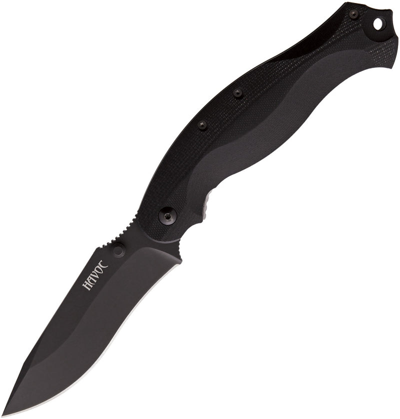 Fox Havoc Framelock Folding Knife 4" Bohler N690 Steel Blade Black G10 Handle KUHV02TIB -Fox - Survivor Hand Precision Knives & Outdoor Gear Store