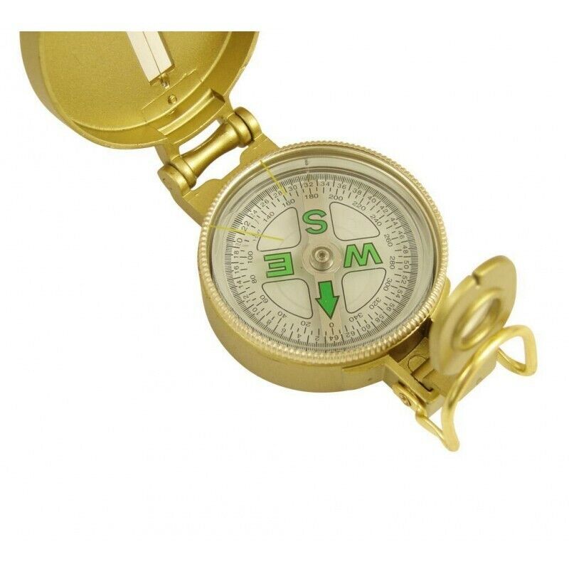 Fox Outdoor Compass A Very Accurate Enclosed In A Golden Metal Case TS807 -Fox - Survivor Hand Precision Knives & Outdoor Gear Store