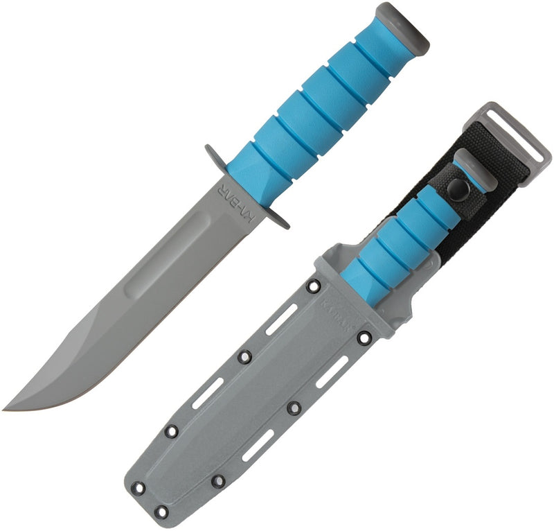 KaBar USSF Space-Bar Fixed Knife 7" 1095 Cro-Van Carbon Steel Rubber Blue Handle 1313SF -Ka-Bar - Survivor Hand Precision Knives & Outdoor Gear Store