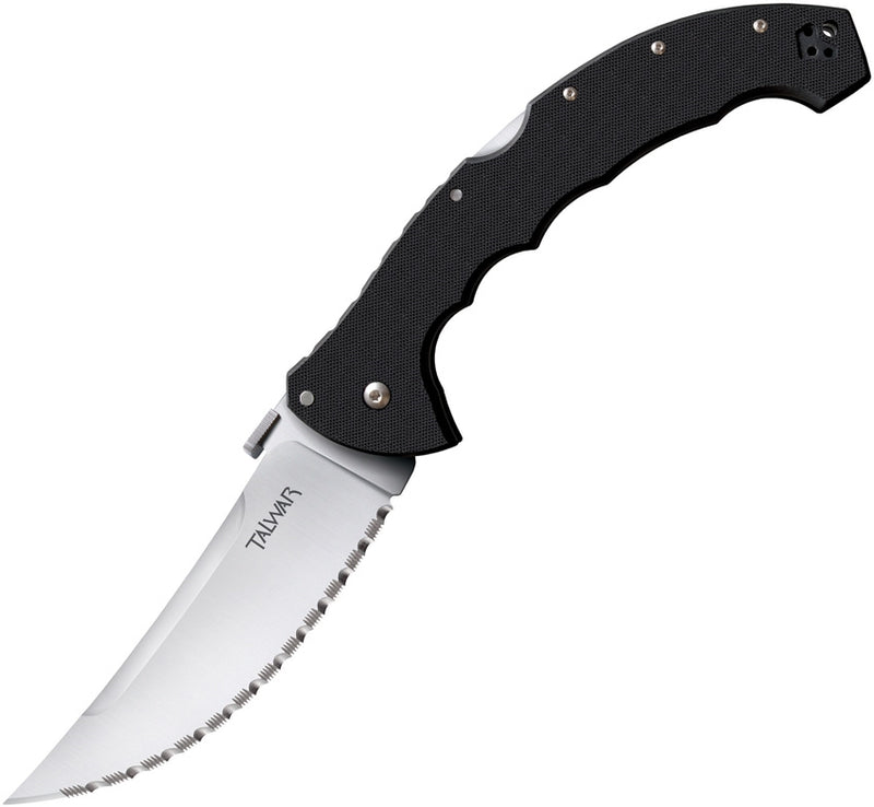 Cold Steel Talwar Folding Knife 5.50" Serrated CPM-S35VN Steel Blade G10 Handle 21TBXS -Cold Steel - Survivor Hand Precision Knives & Outdoor Gear Store