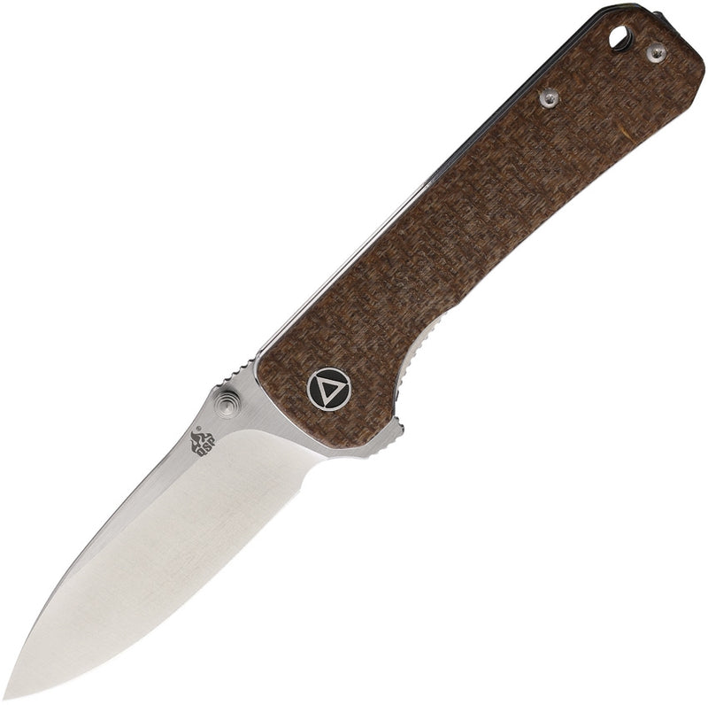 QSP Knife Linerlock Folding Knife 3.25" 14C28N Steel Blade Brown Micarta Handle 131G -QSP Knife - Survivor Hand Precision Knives & Outdoor Gear Store