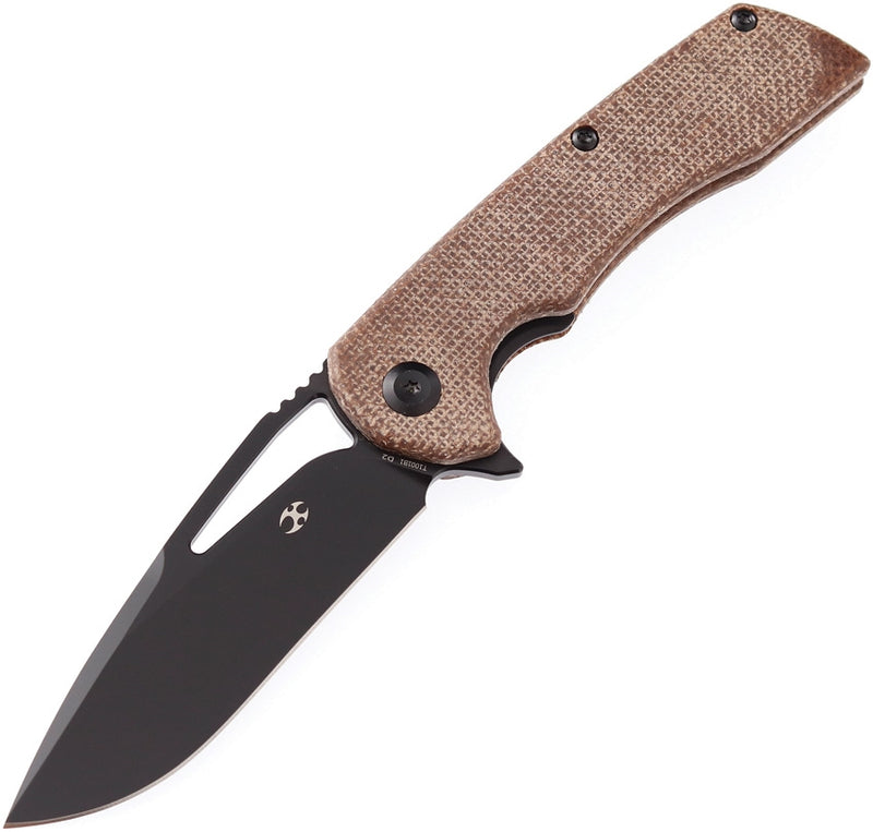 Kansept Knives Kyro Folding Knife 3.5" D2 Tool Steel Blade Brown Canvas Micarta Handle 1001B1 -Kansept Knives - Survivor Hand Precision Knives & Outdoor Gear Store