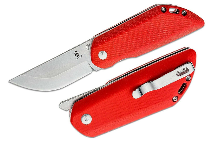 Kizer Cutlery Comfort Folding Knife 3.25" 154CM Steel Blade Red Micarta Handle V4559C1 -Kizer Cutlery - Survivor Hand Precision Knives & Outdoor Gear Store