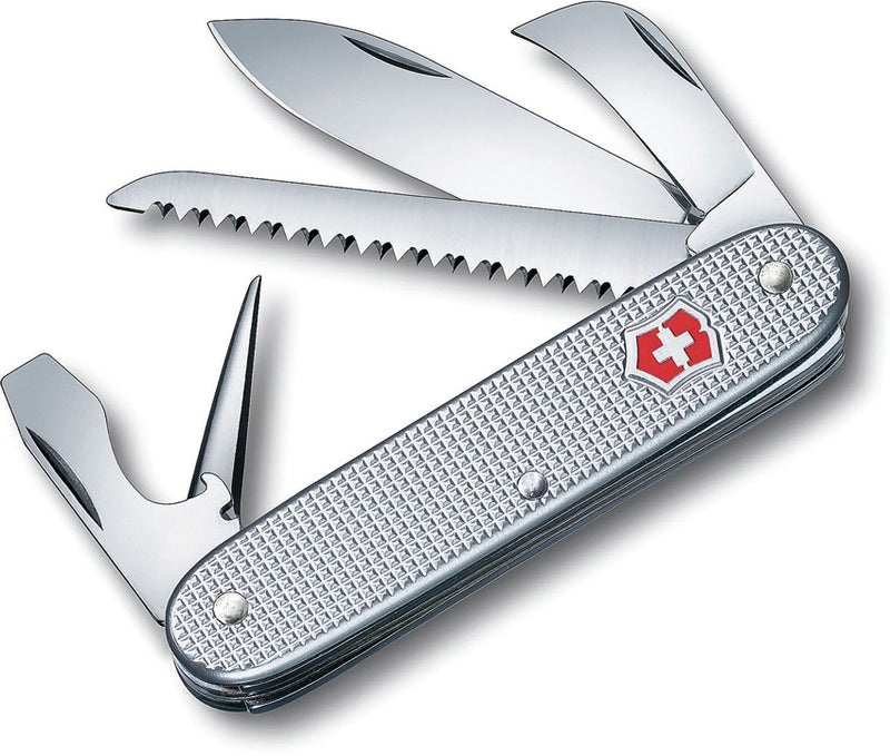 Victorinox Swiss Army Pocket Knife Stainless Steel Blade Silver Alox Handle 0815026 -Victorinox - Survivor Hand Precision Knives & Outdoor Gear Store