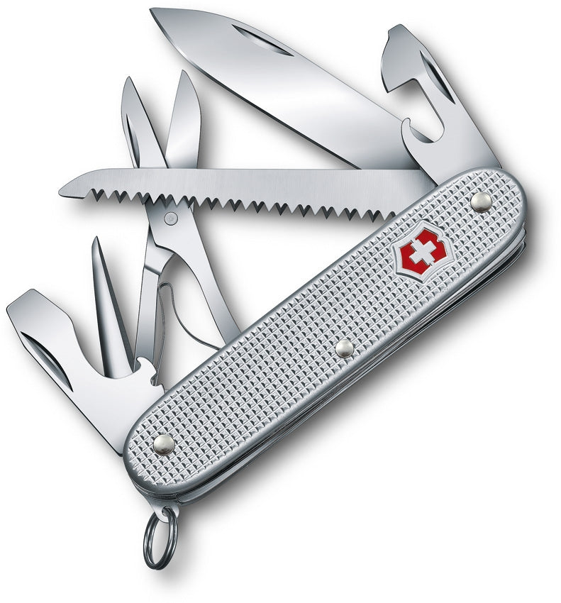 Victorinox Farmer X Multi Tool Knife Stainless Steel Blade Silver Alox Handle 0827126 -Victorinox - Survivor Hand Precision Knives & Outdoor Gear Store