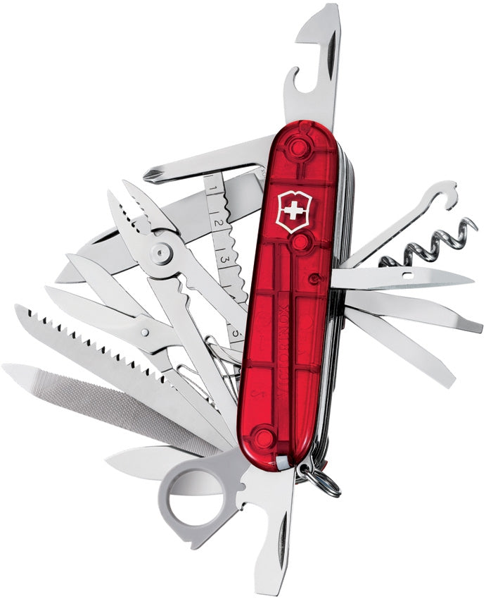 Victorinox SwissChamp Multi Tool Knife Stainless Steel Blade ABS Handle 16795TX1 -Victorinox - Survivor Hand Precision Knives & Outdoor Gear Store