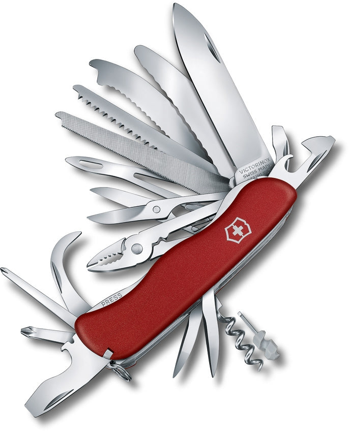 Victorinox Work Champ Multi Tool Knife Stainless Steel Blade Red ABS Handle 08564XL -Victorinox - Survivor Hand Precision Knives & Outdoor Gear Store