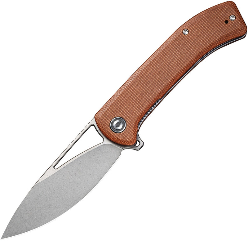 Civivi Rifle Linerlock Folding Knife 3.5" 14C28N Steel Blade Brown Micarta Handle C2024A -Civivi - Survivor Hand Precision Knives & Outdoor Gear Store