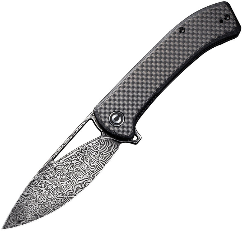 Civivi Rifle Linerlock Folding Knife 3.5" Damascus Steel Blade G10/Carbon Fiber Handle C2024DS1 -Civivi - Survivor Hand Precision Knives & Outdoor Gear Store