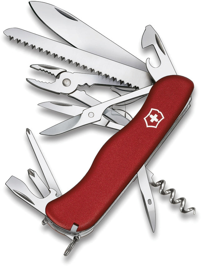 Victorinox Hercules Multi Tool Knife Stainless Steel Blade Red Polymer Handle 08543 -Victorinox - Survivor Hand Precision Knives & Outdoor Gear Store