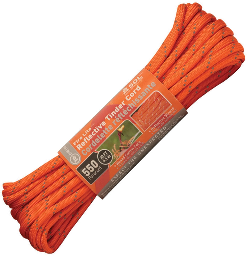 Adventure Medical FireLite Refle Tinder Cord Waxed Cotton Core With Interwoven Reflective Strand 01401730 -Adventure Medical - Survivor Hand Precision Knives & Outdoor Gear Store