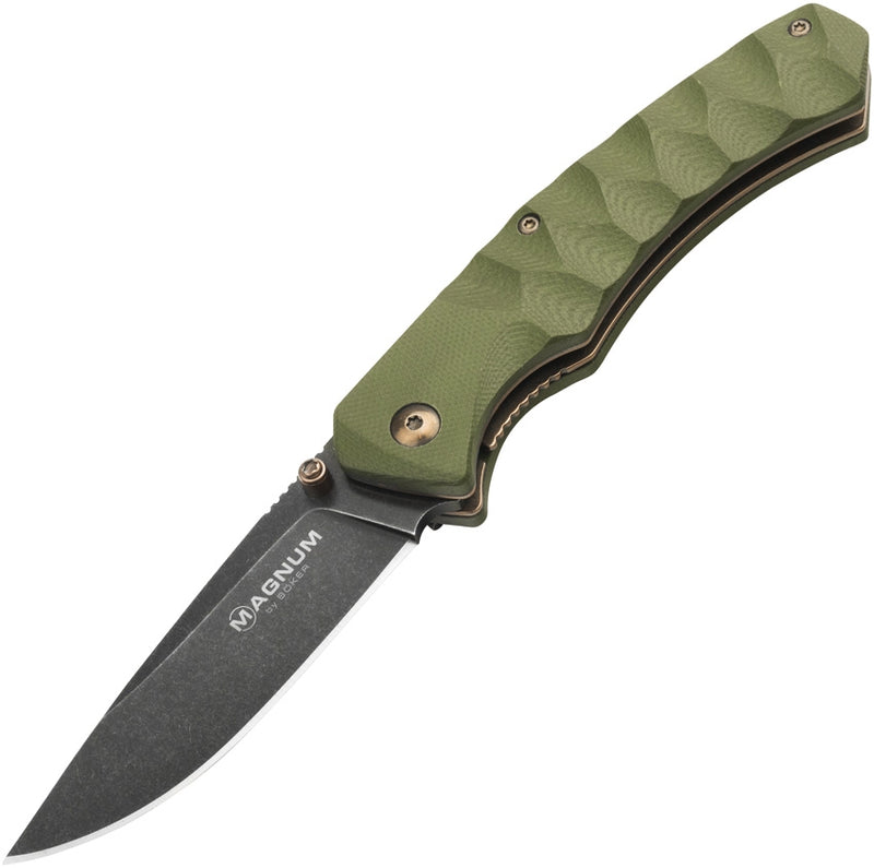 Boker Magnum Iguanodon Folding Knife 3.13" 440A Steel Blade Green G10 Handle M01SC072 -Boker Magnum - Survivor Hand Precision Knives & Outdoor Gear Store