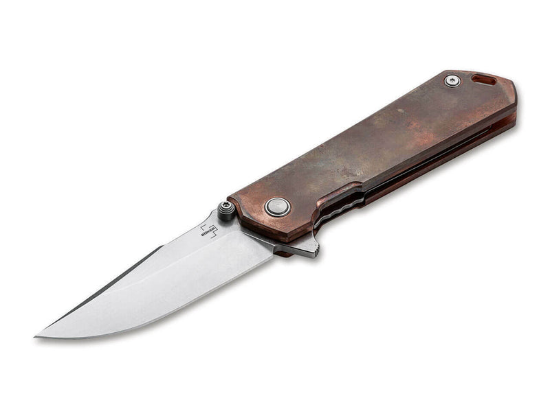 Boker Plus Kihon A/O Linerlock Folding Knife 3.38" D2 Tool Steel Blade Copper Handle 01BO165 -Boker Plus - Survivor Hand Precision Knives & Outdoor Gear Store