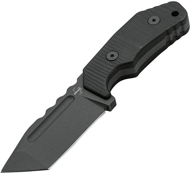 Boker Plus Little Dvalin Fixed Knife 3.13" D2 Tool Steel Blade Black G10 Handle 02BO034 -Boker Plus - Survivor Hand Precision Knives & Outdoor Gear Store