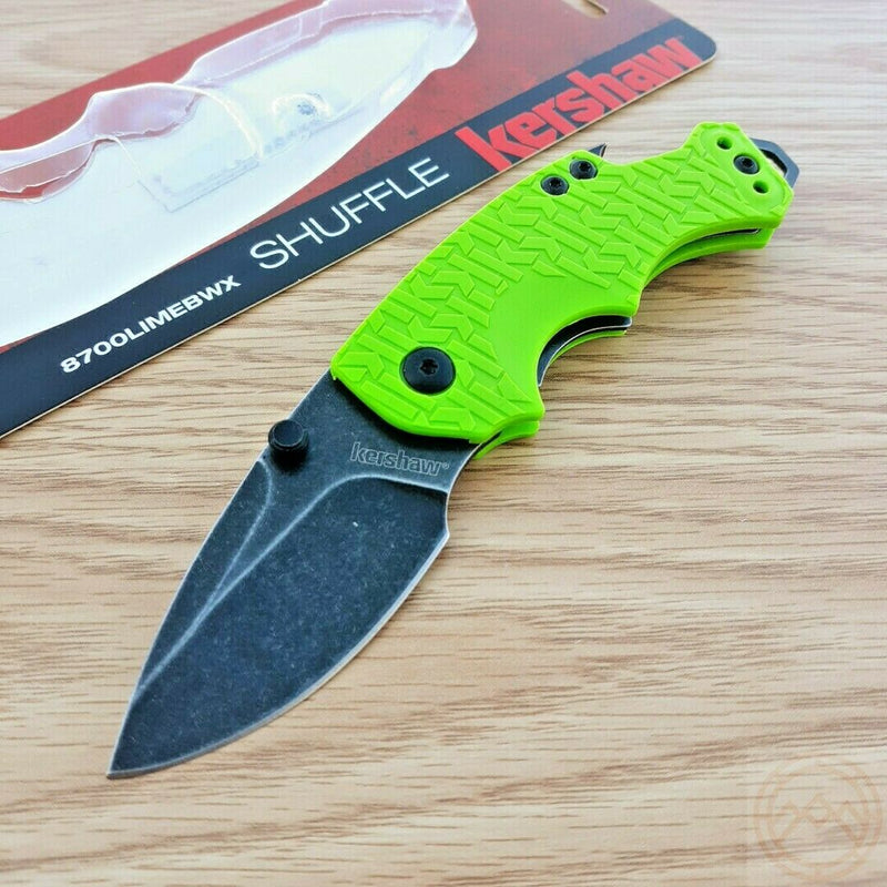 Kershaw Shuffle Linerlock Knife 2.4" 8Cr13MoV Steel Blade Lime Green GFN Handle 8700LIMEBWX -Kershaw - Survivor Hand Precision Knives & Outdoor Gear Store