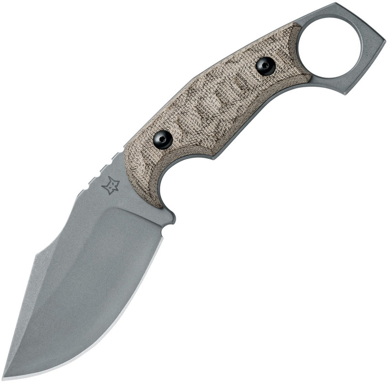 Fox Monkey Thumper Fixed Knife 3.5" Niolox Steel Blade Green Micarta Handle 633OD -Fox - Survivor Hand Precision Knives & Outdoor Gear Store