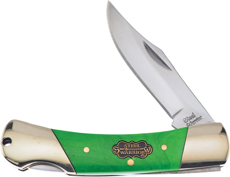 Frost Cutlery Creekside Warrior Folding Knife 2" Stainless Steel Blade Green Smooth Bone Handle W361GSB -Frost Cutlery - Survivor Hand Precision Knives & Outdoor Gear Store