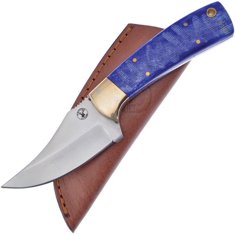Frost Cutlery Chainsaw Skinner Fixed Knife 3.5" Stainless Steel Blade Blue Jigged Bone Handle T1104BL -Frost Cutlery - Survivor Hand Precision Knives & Outdoor Gear Store